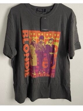 JUNK FOOD NWT Blondie Graphic Short Sleeve T-Shirt Tee in Vintage Black Size M